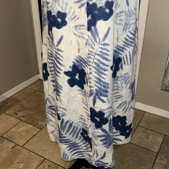 Batik Style Linen A Line Dress - Picture 3 of 7